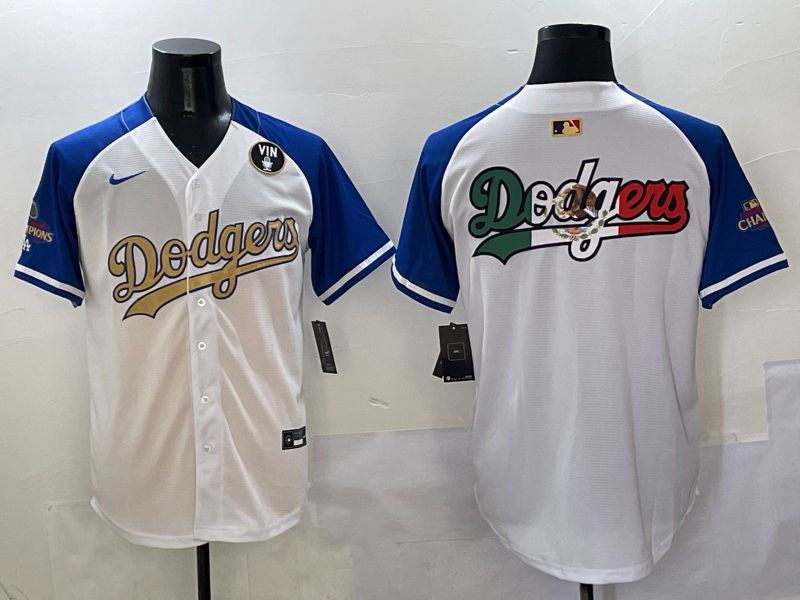 Men Los Angeles Dodgers Blank White Blue Gold Game Nike 2025 MLB Jersey style 42912->los angeles dodgers->MLB Jersey